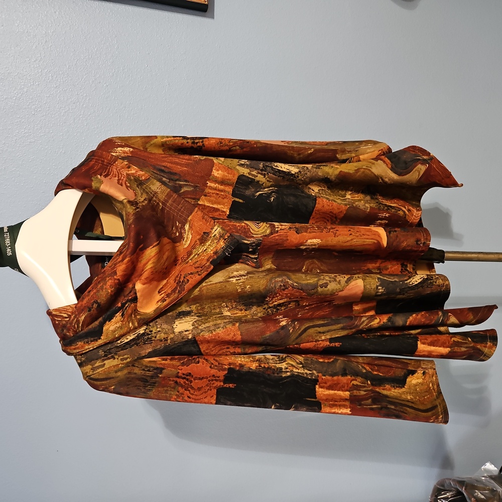 Dor Dor Couture Abstract Print Tunic Top